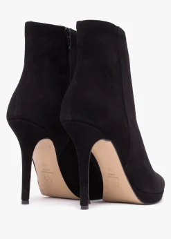 Abigail Black Suede Platform Ankle Boots