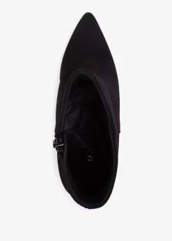 Abigail Black Suede Platform Ankle Boots