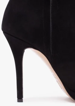 Abigail Black Suede Platform Ankle Boots
