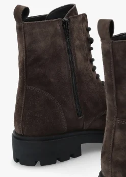 Abode Brown Suede Embellished Ankle Boots