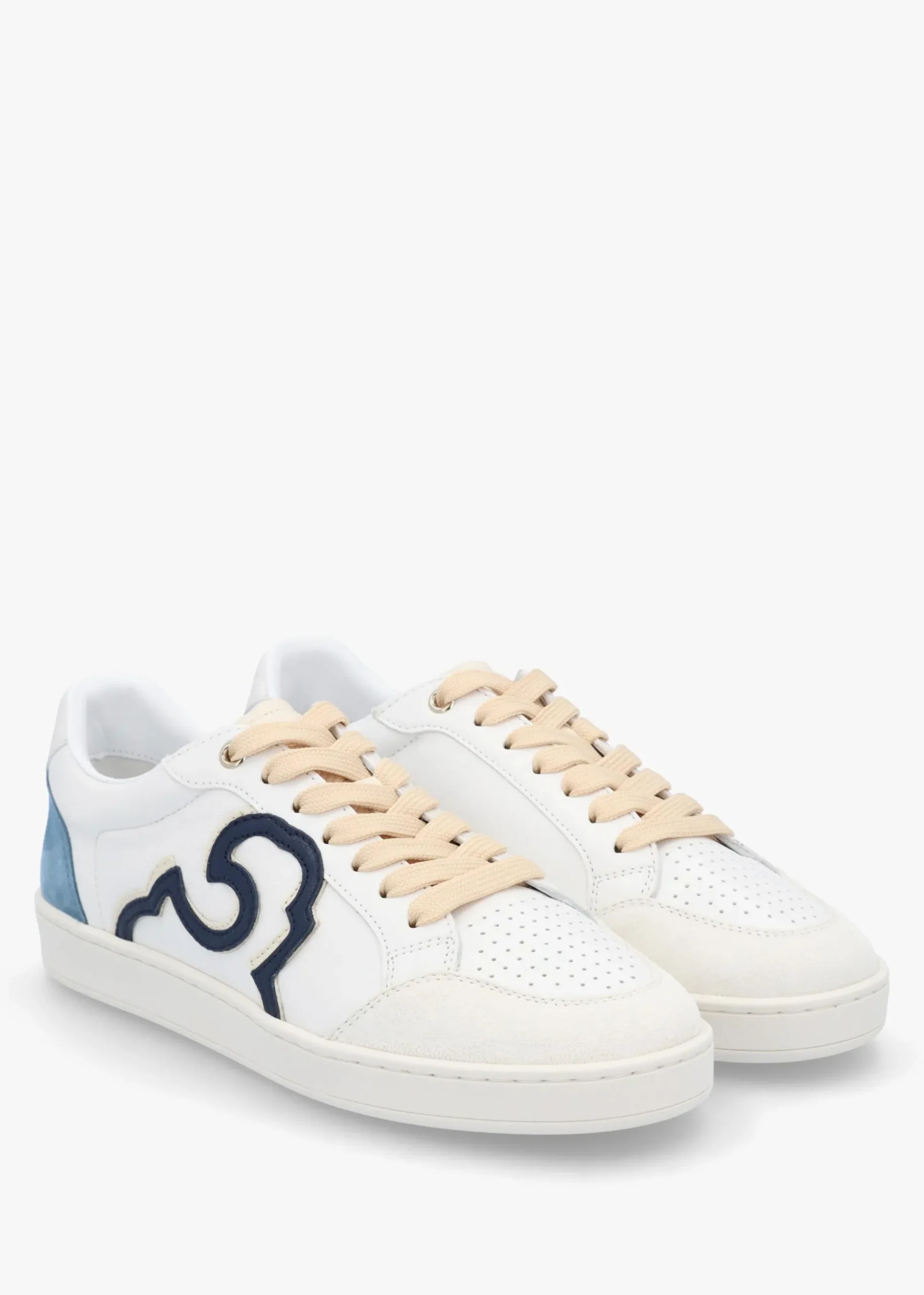 Acanto Basket White Leather Low Profile Trainers