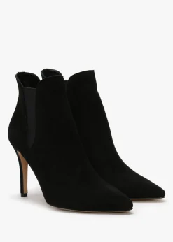Adril Black Suede Ankle Boots