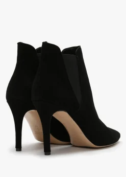 Adril Black Suede Ankle Boots
