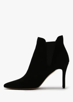 Adril Black Suede Ankle Boots