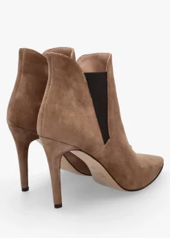 Adril Taupe Suede Ankle Boots