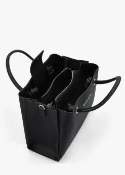 Alexia Black Logo Strap Tote Bag
