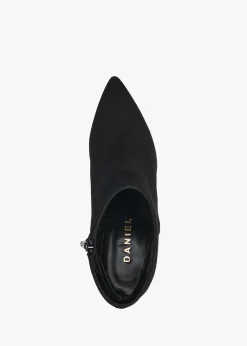 Alia Black Suede Block Heel Ankle Boots