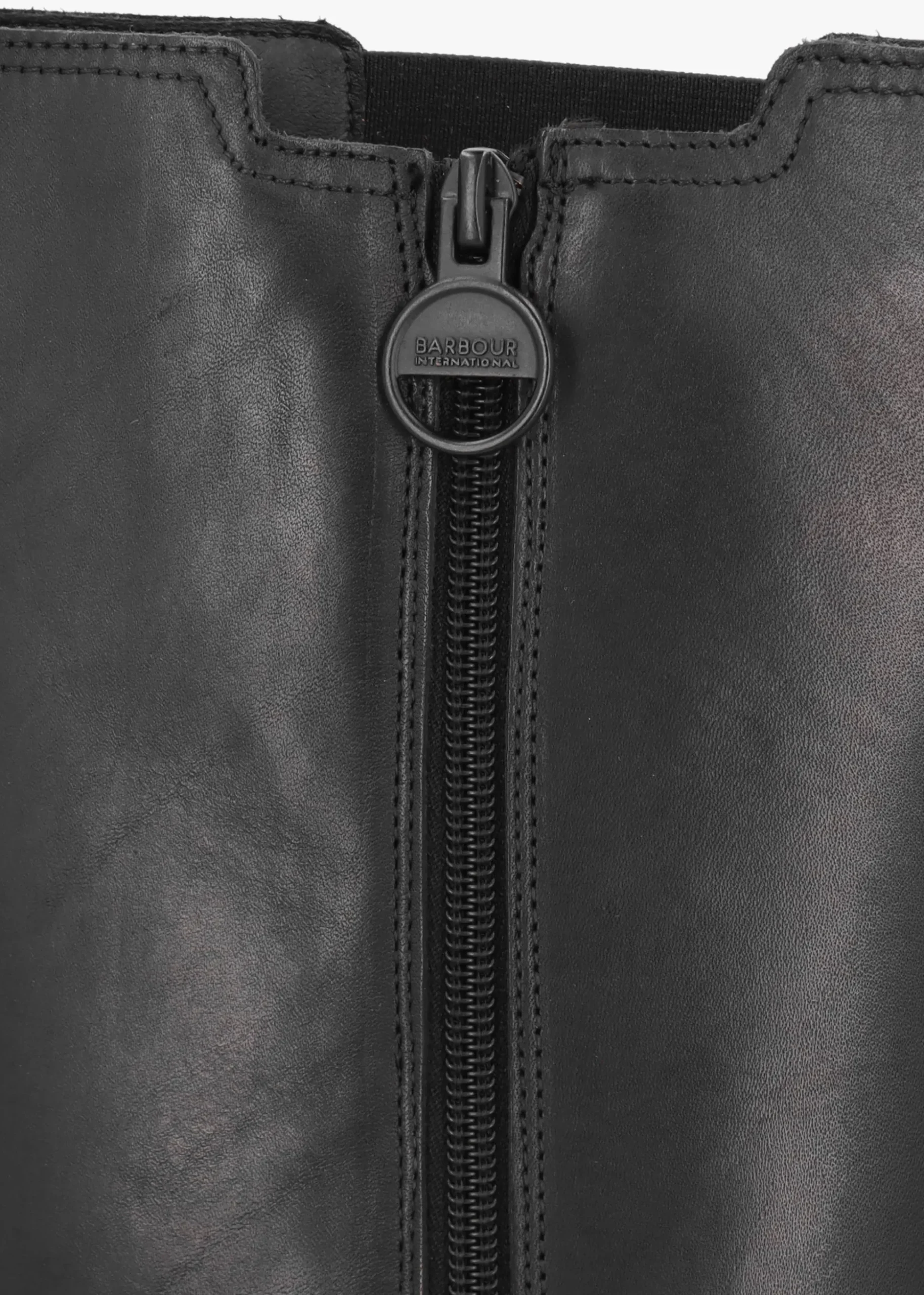 Alicia Black Leather Knee High Chelsea Boots