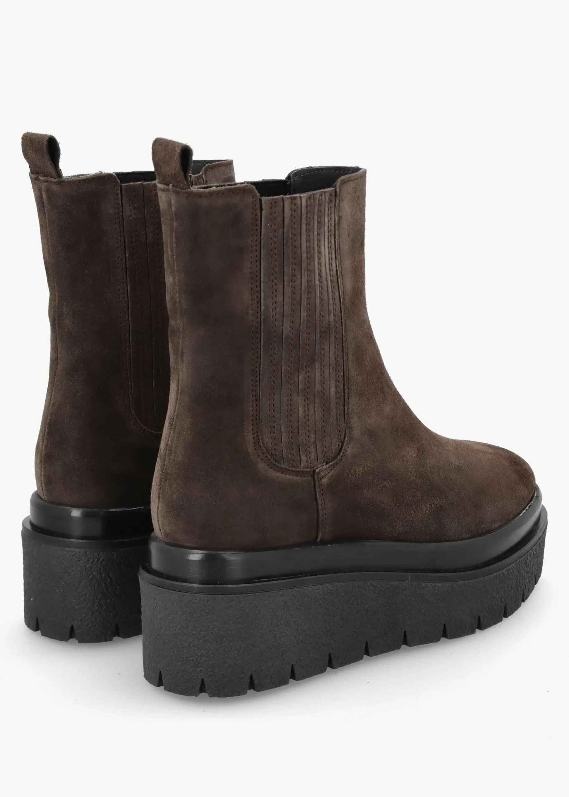 Alpie Brown Suede Crepe Sole Chelsea Boots