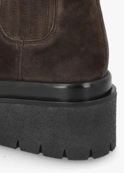 Alpie Brown Suede Crepe Sole Chelsea Boots