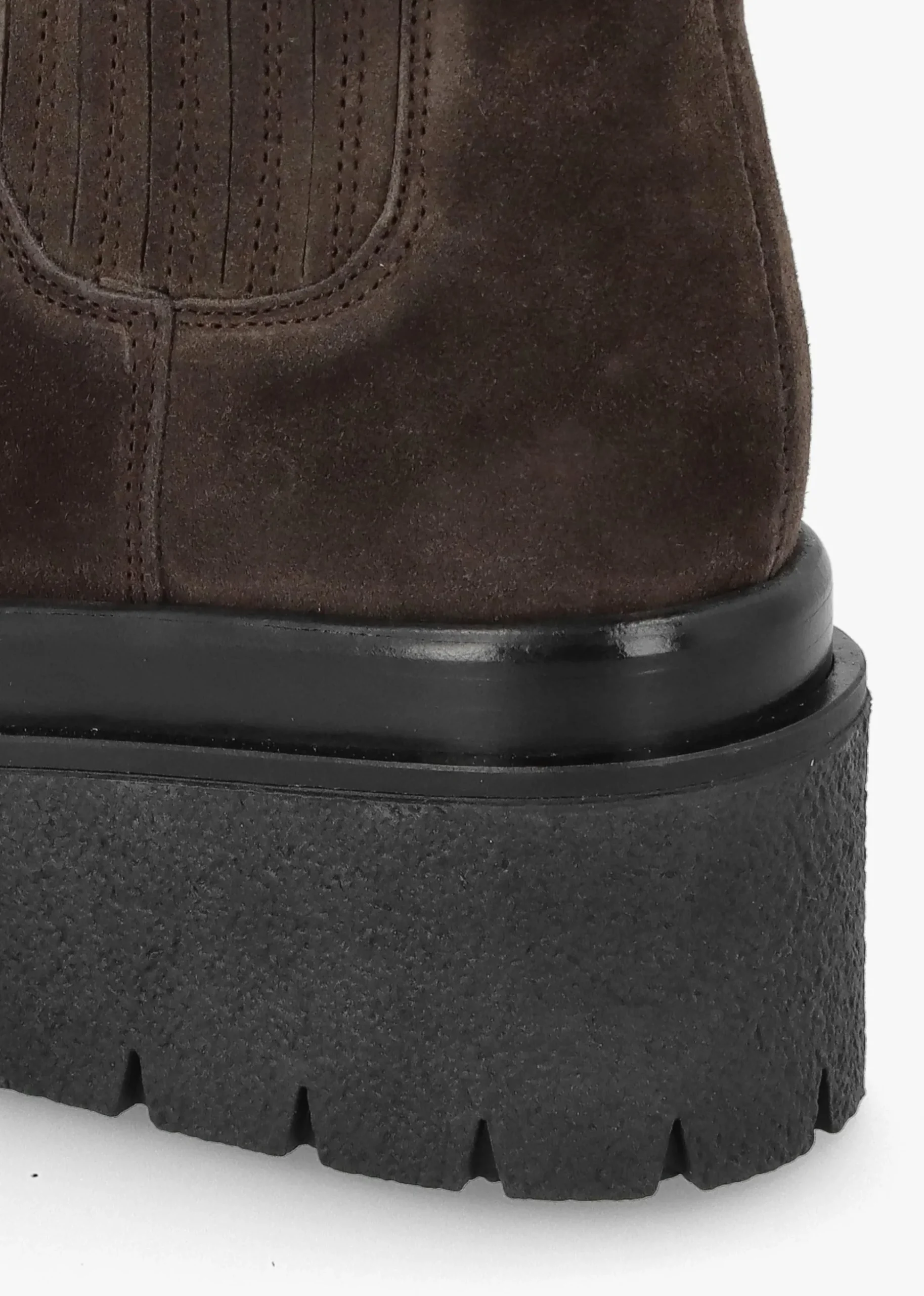 Alpie Brown Suede Crepe Sole Chelsea Boots
