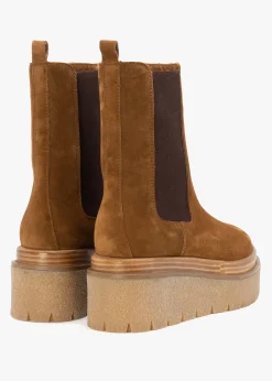 Alpine Tan Suede Tall Chelsea Boots