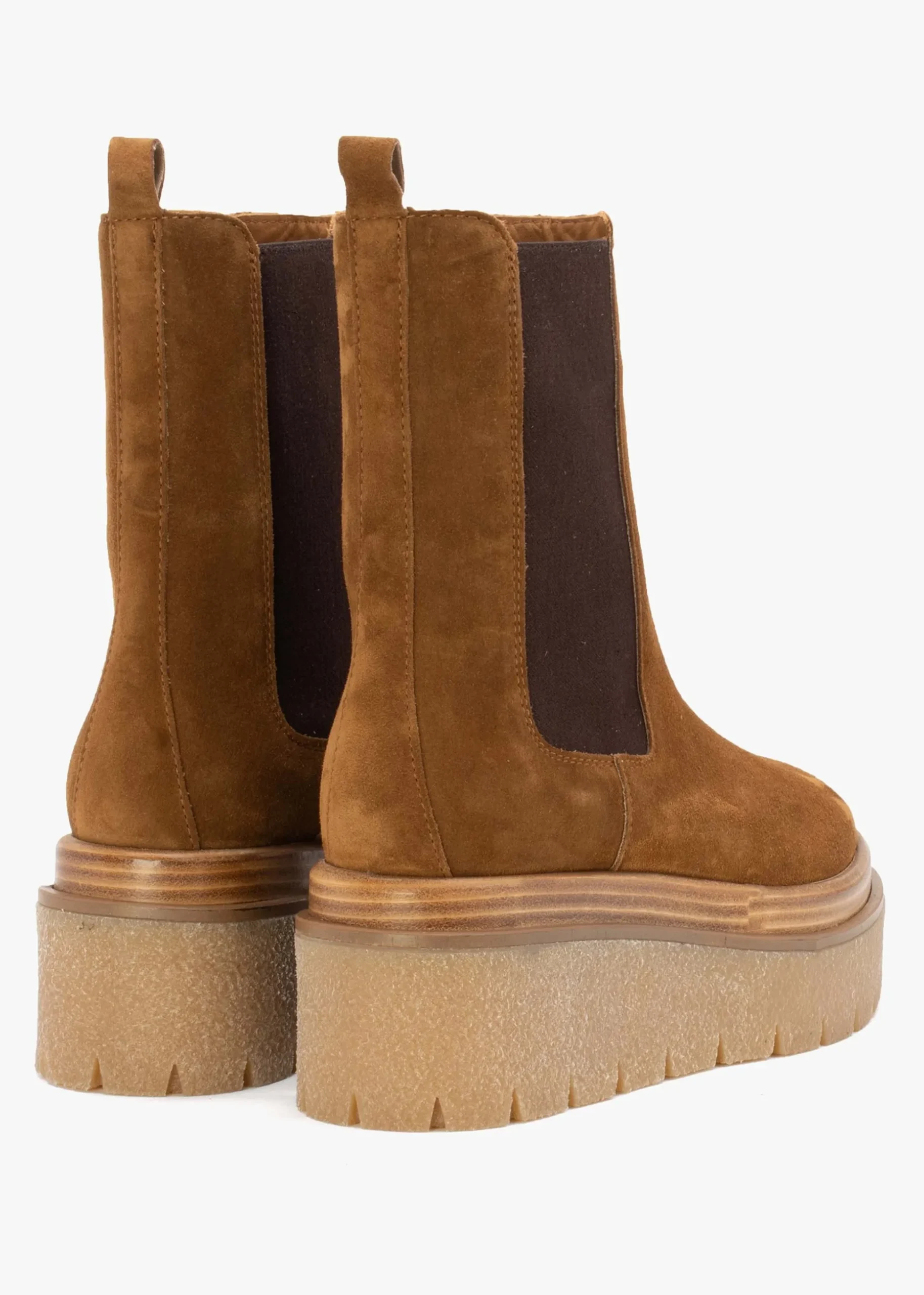 Alpine Tan Suede Tall Chelsea Boots