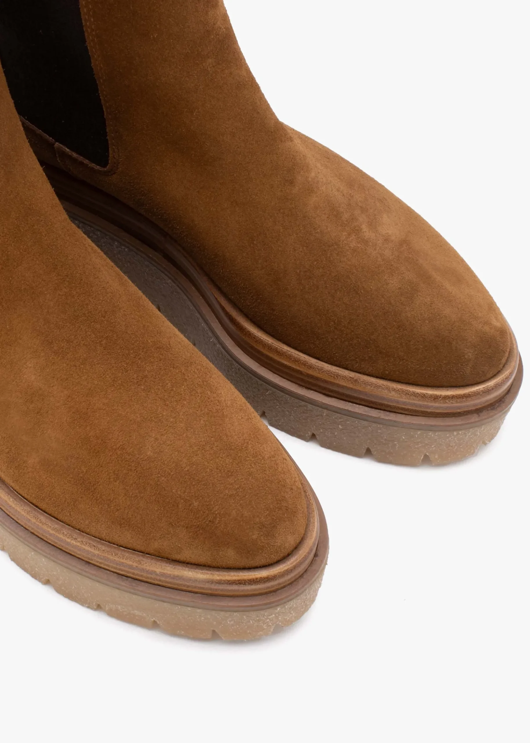 Alpine Tan Suede Tall Chelsea Boots