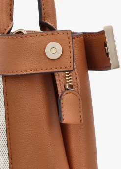 Anadela Mini Natural Cognac Satchel Bag