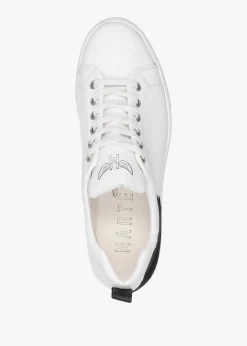 Angels Rise Black Leather Flatform Trainers