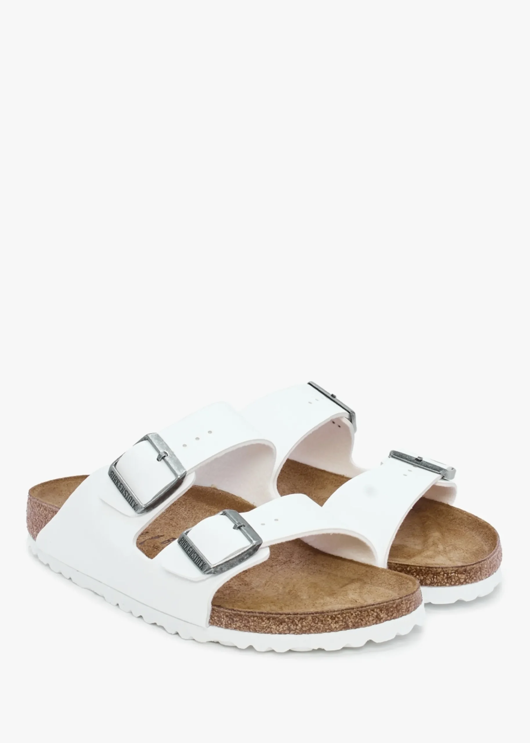 Arizona Birko-Flor White Two Bar Mules