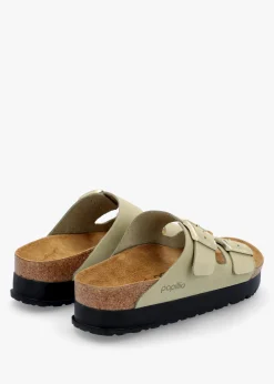 Arizona Pap Flex Platform Eucalyptus Nubuck Leather Mules