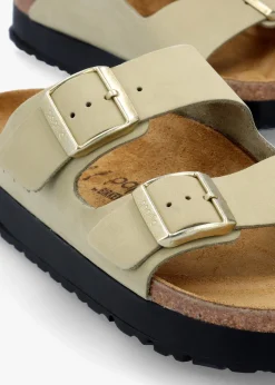 Arizona Pap Flex Platform Eucalyptus Nubuck Leather Mules