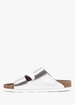 Arizona Soft Foot-Bed Silver Two Bar Mules