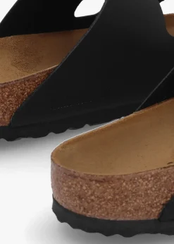 Arizona Wide Black Birko-Flor Two Bar Mules
