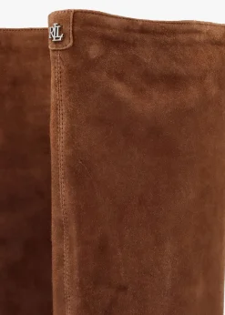 Artizan Brown Suede Block Heel Knee Boots