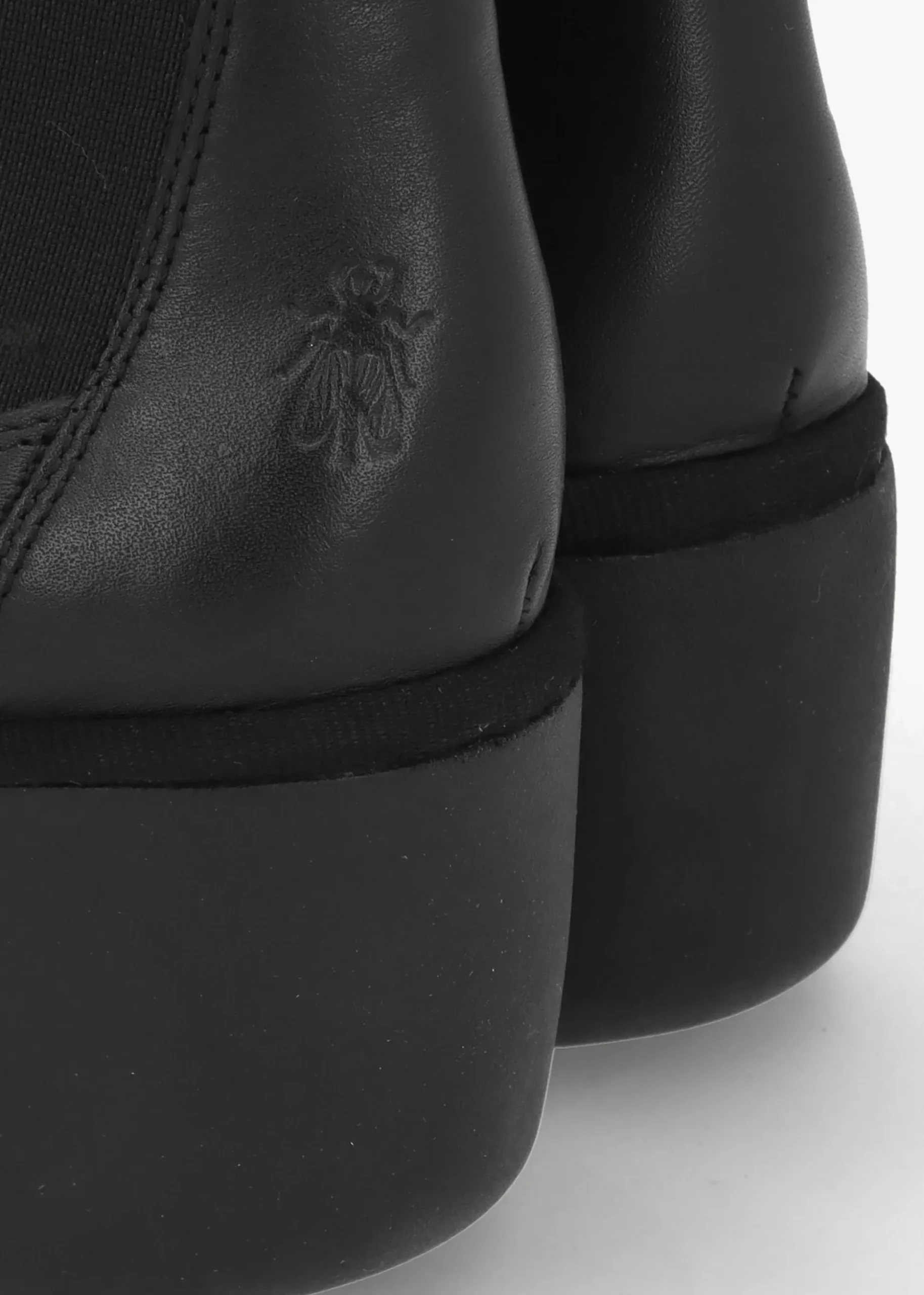 Bagu Black Leather Wedge Chelsea Boots