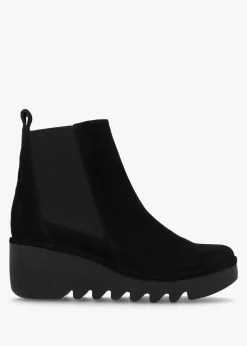 Bagu Black Suede Wedge Chelsea Boots