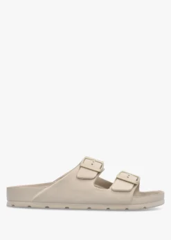 Beige Two Bar EVA Mules