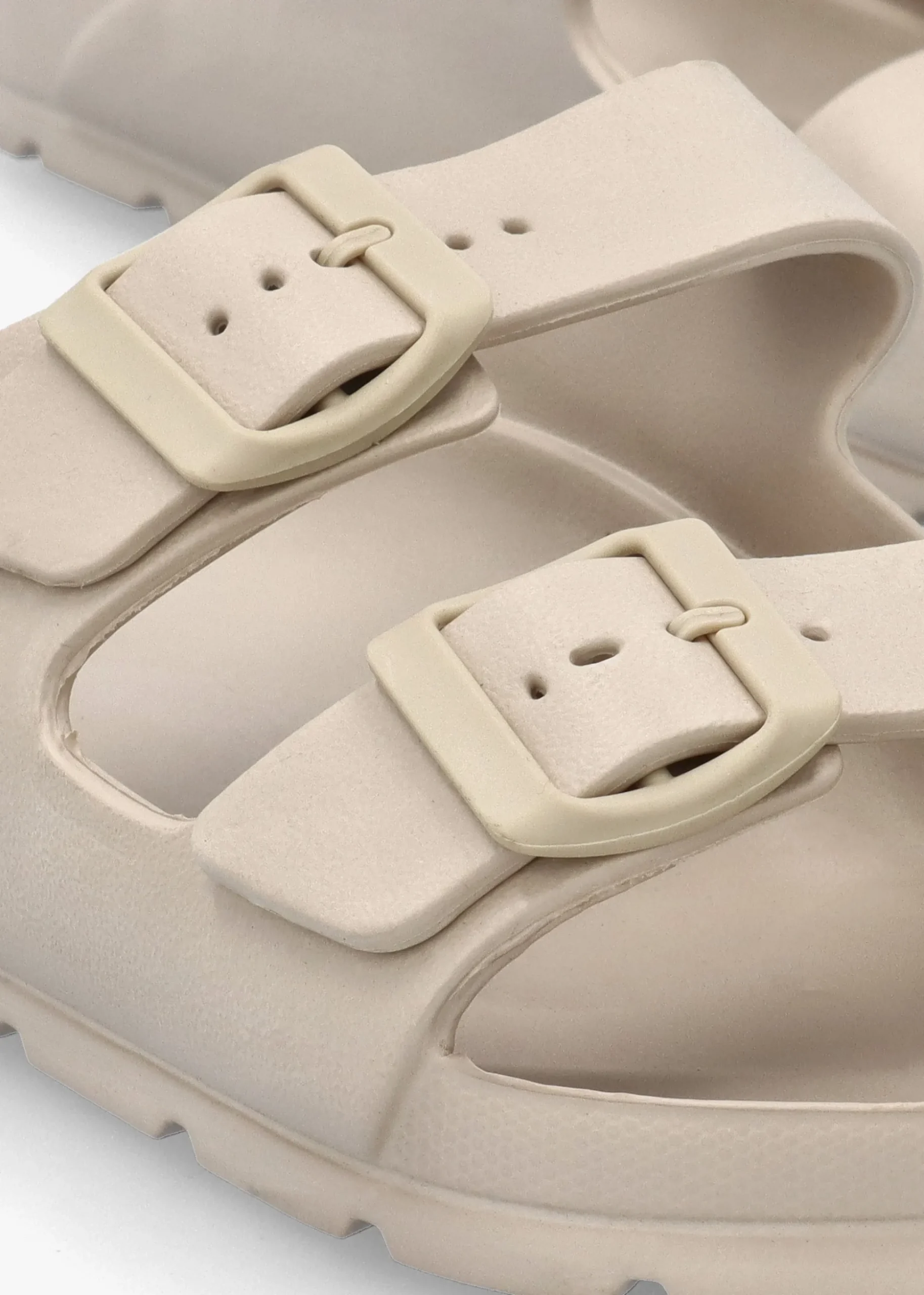 Beige Two Bar EVA Mules