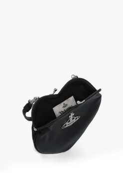 Belle Black Heart Frame Cross-Body Bag