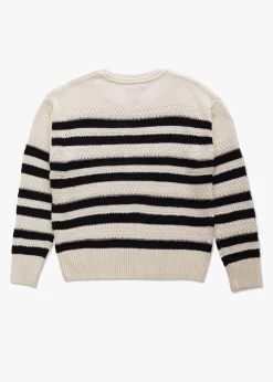 Black & White Striped Knitted Sweater