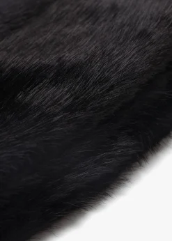 Black Furry Bucket Hat