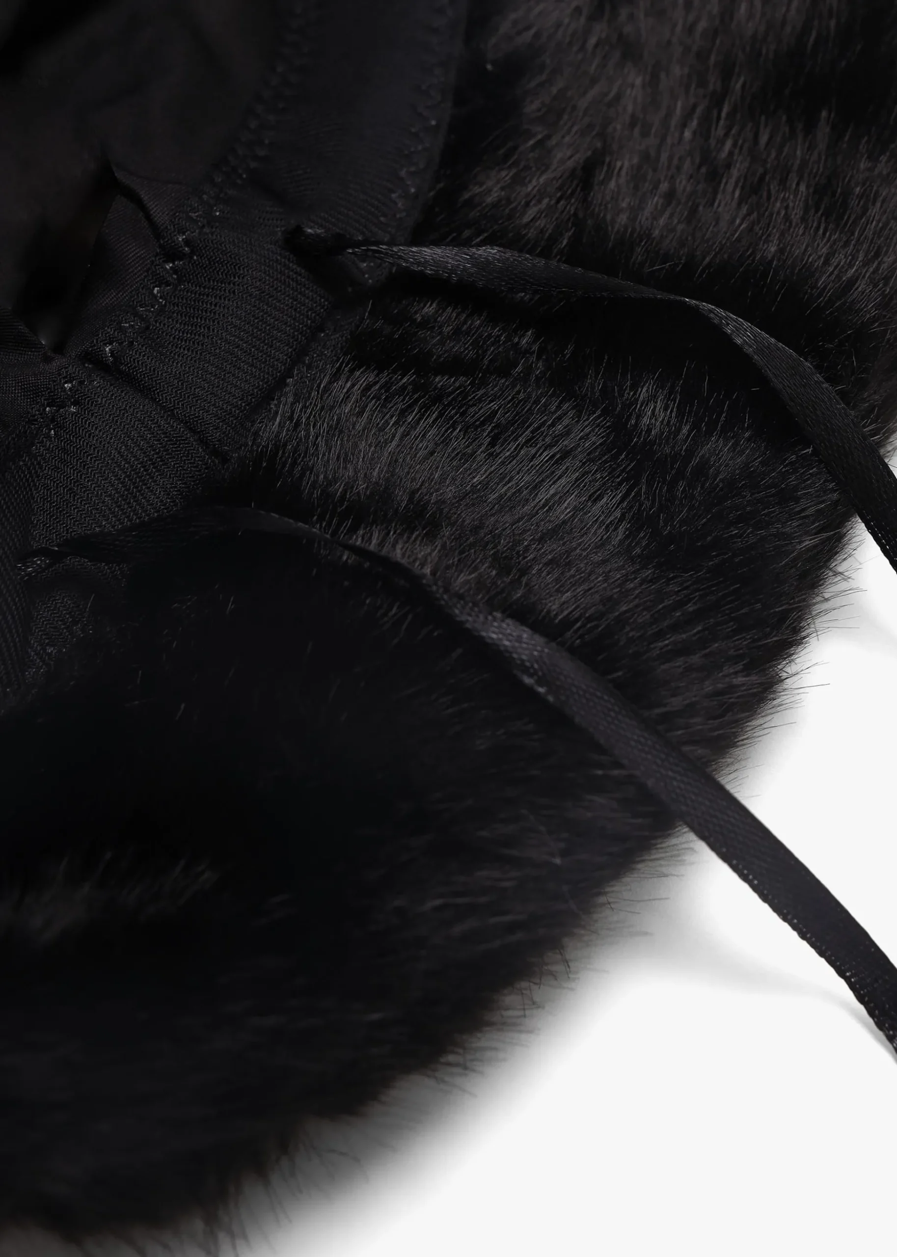 Black Furry Bucket Hat