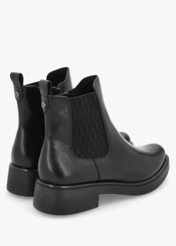 Black Leather Ankle Boots