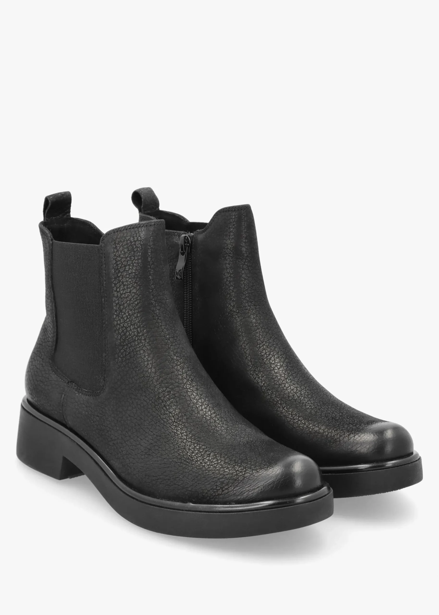 Black Nubuck Leather Ankle Boots