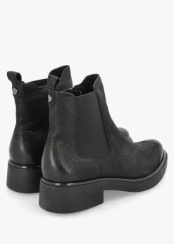 Black Nubuck Leather Ankle Boots