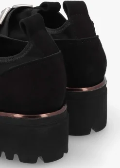 Black Suede Adorned Trouser Shoes