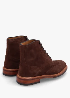 Blackwater Chocolate Suede Brogue Boots
