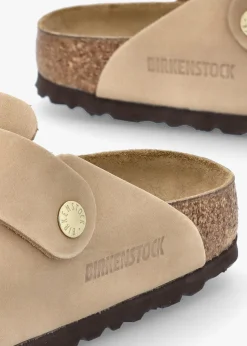 Boston Big Buckle Sandcastle Nubuck Leather Clogs