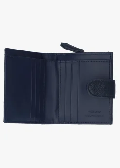 Brixton Small Foldover Blu Wallet