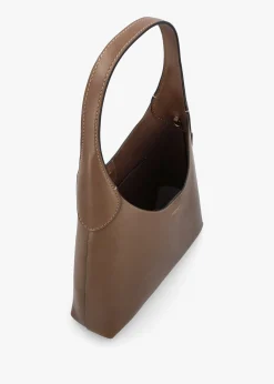 Brooklyn 28 Dark Stone Leather Shoulder Bag