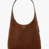 Brooklyn 28 Warm Brown Suede Shoulder Bag
