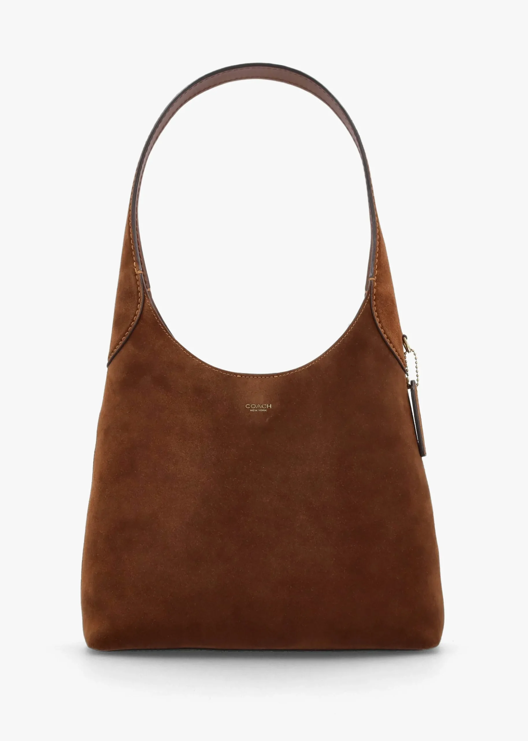 Brooklyn 28 Warm Brown Suede Shoulder Bag