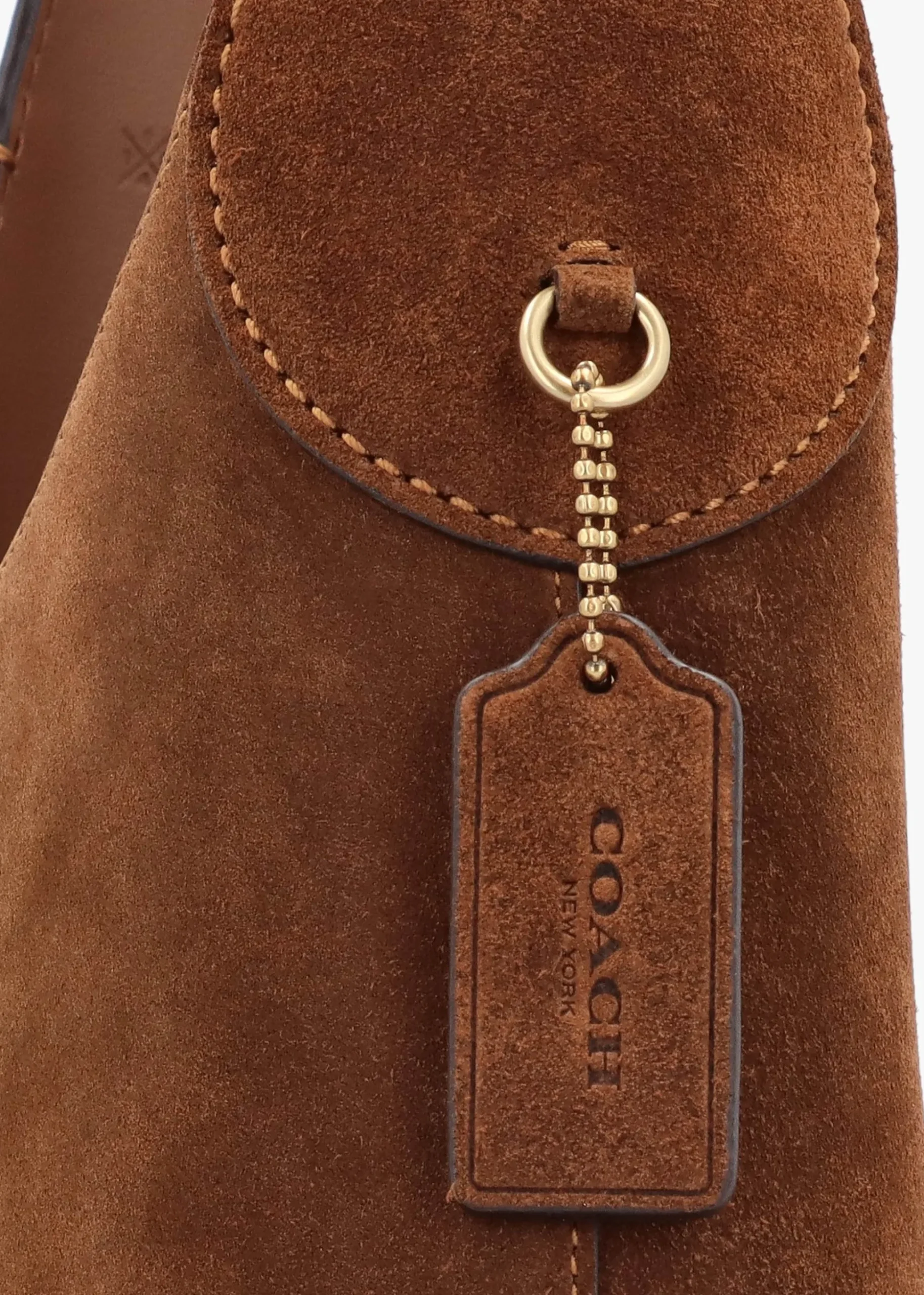 Brooklyn 28 Warm Brown Suede Shoulder Bag