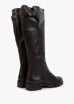 Brown Leather Knee High Boots