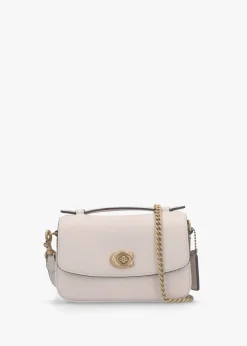 Cassie 17 Chalk Leather Cross-Body Bag