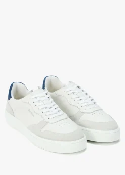Celeste White & Chambray Leather Trainers