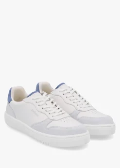 Celeste White Chambray Leather Trainers