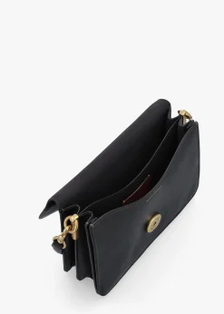 Chain Tabby Black Leather Shoulder Bag